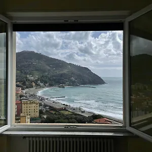 Ocean View Flat With Wi-fi, Ac And Elevator To Town Levanto